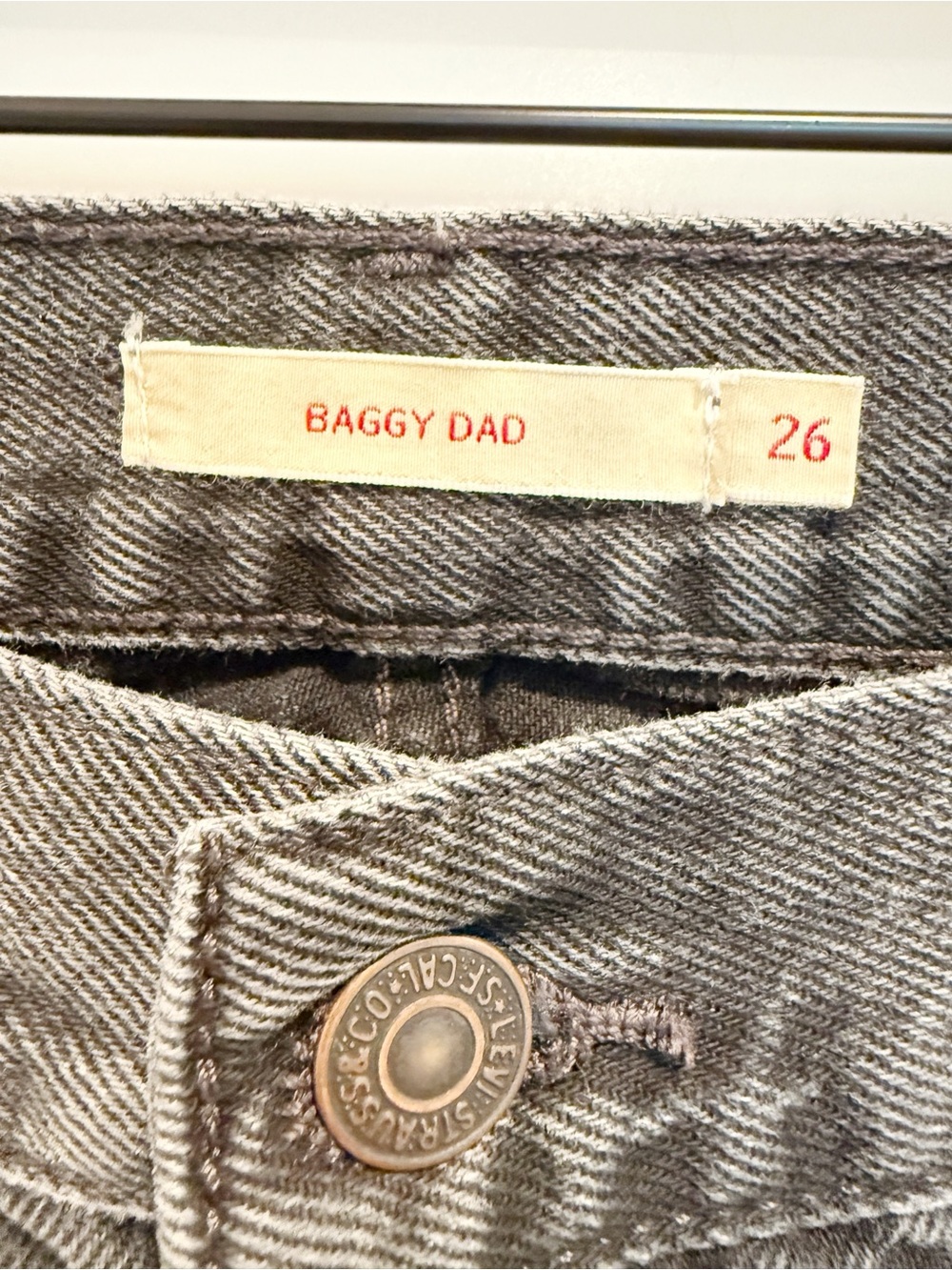 LEVI’S Dad Baggy Jeans in Black Wash size 26 90’s - Picture 7 of 12